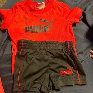 Puma Red and Black Toddler Set